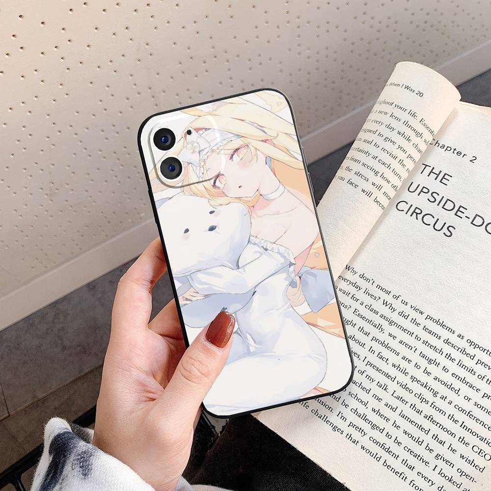 Seia Anime Games Blue Archive Phone Case For IPhone 17 Air 16 15 14 13 Pro Max 11 12 Black Silicone Cover