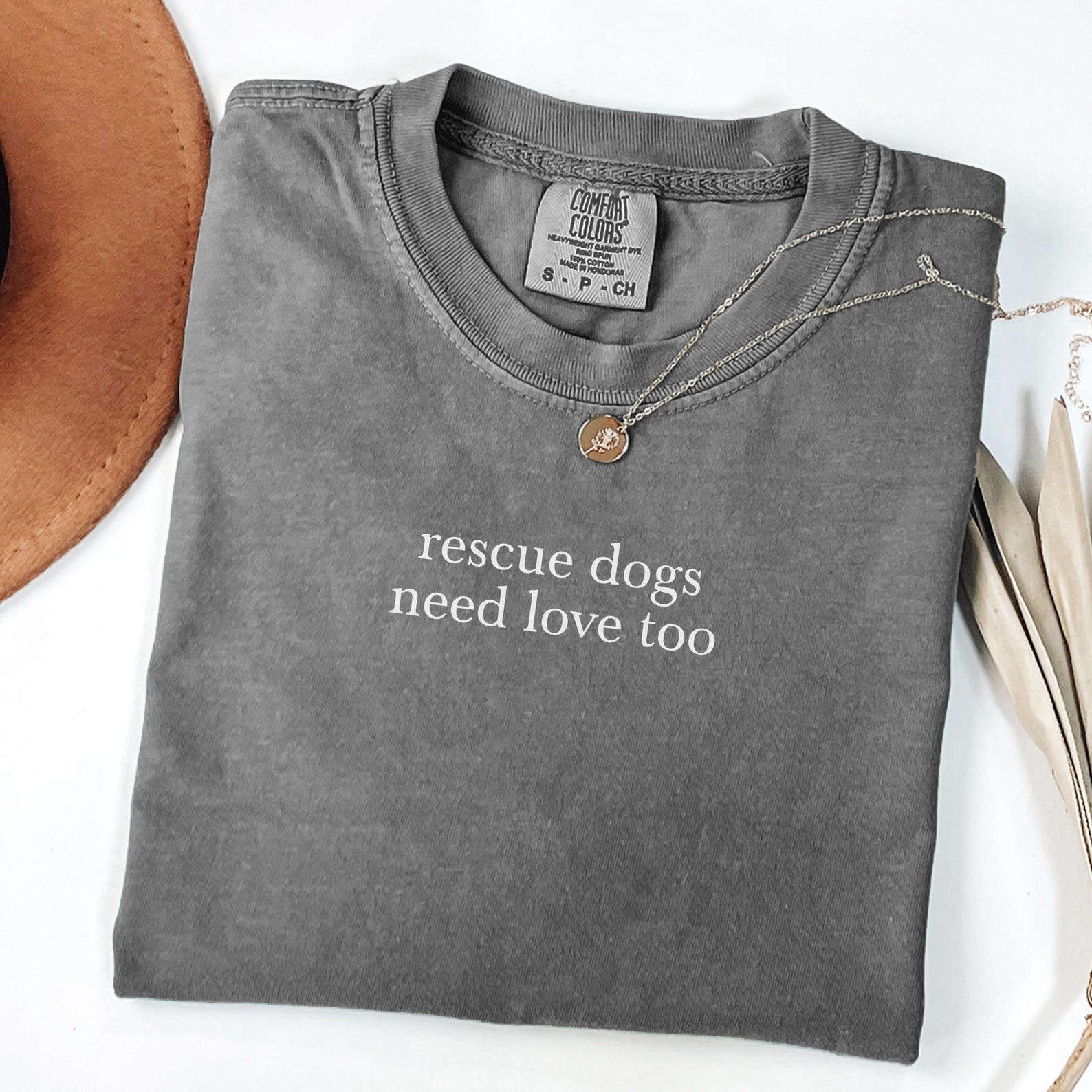 Comfort Colors Dog Mom Shirt: Rescue Dog Mama Tee M