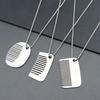 Stylish Comb Pendant Necklace with Comfortable Chain Comfortable Necklace for Youthful Trendsetters and Fashion Lovers