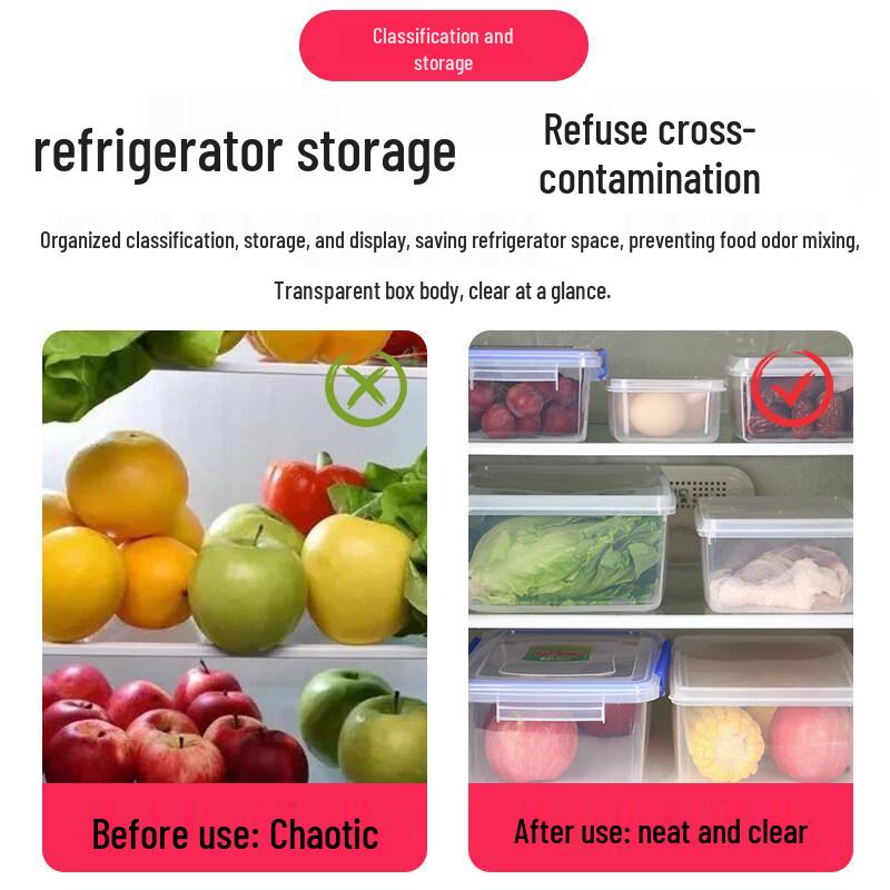 ZISIZ Food Grade Refrigerator Storage Box