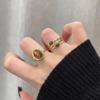 Goldener Retro-Ring mit Tigerauge-Stein: Westlicher ethnischer Stil, einzigartiger offener Luxusring für Frauen