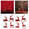2Pcs Reindeer Figurines Artwork Deer Statues for Living Room Desktop Bedroom