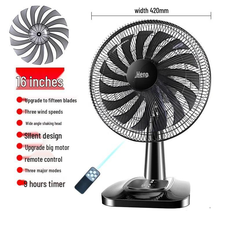 16palcový tichý oscilační stolní ventilátor pro domácnost a koleje