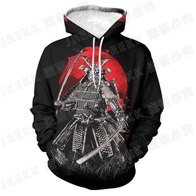 Jaro Podzim Japonský Ronin Samuraj 3D Potisk Mikiny Muži Ženy Děti S Kapucí Harajuku Cool Mikiny Móda Streetwear