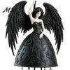 Gothic Style Windbell Dark Angel Wind Chime, Winged Black Spiritual Home Ornament Hanging for Outdoor Garden Porch Patio Decor Statue