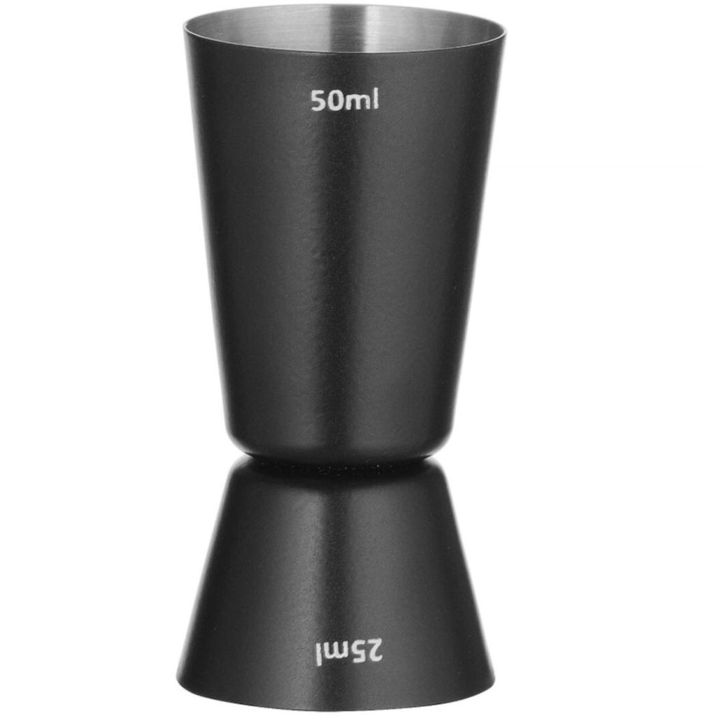 Double-sided Bartender Measuring Cup for Cocktails 25 Ml 50 Ml Black