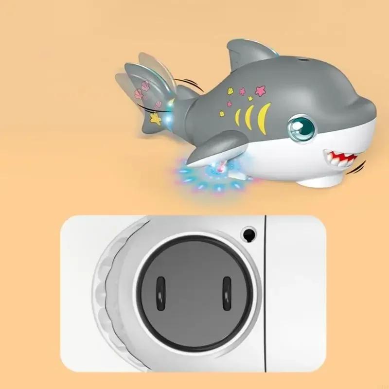 Electric Blowing Ball Shark Model Car Robot Swing Tail Electronic Pet Interactive Entertainment Toys for Kids Baby Children Gift