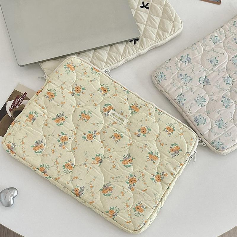 Cute Embroidery Bow Or Floral Graphic Laptop Bag Tablet Sleeve Case 11 13.3 14 15.6 Inch For Tablet Pc Laptop