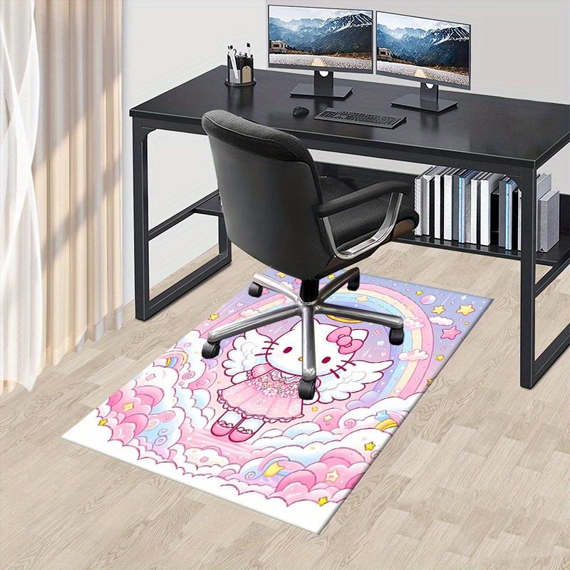 

1pc Hello Kitty Angel Wings Office Carpet Under Chair Mat Gift Universal Cute Cartoon Rug for Room Decor Birthday Present Home Decoration Ac 60cm by 90cm