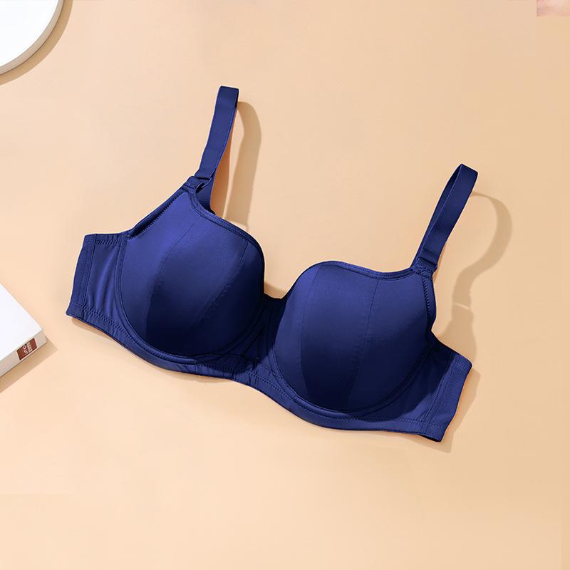 

Large size underwear women s big breasts show small anti-sagging gathering breathable large cup 0 bra 95I королівський синій колір