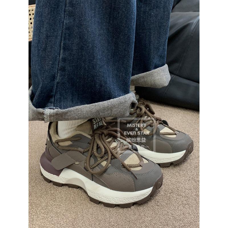 Winter new fried street small velvet dad shoes 1668