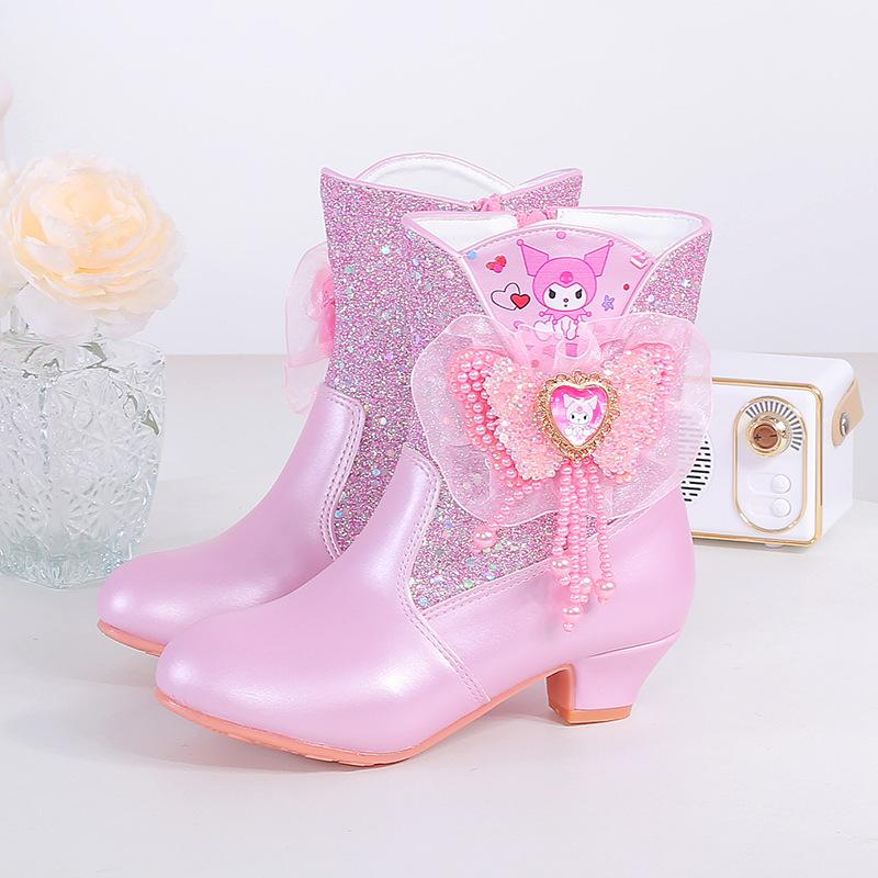 

Дівчачі чоботи зима нові короткі чоботи дитячі черевики Мартін дитячі середньої довжини двобавовняні чоботи Ельза маленька принцеса зимові чоботи 32 (shoe inner length 20.5CM) рожевий