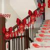 Wedding Ceremony Stair Handrail Decoration with Floral and Double Happiness Motif