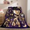 JoJo's Bizarre Adventure Beautiful Flannel Blanket, Printed Cartoon Design for Home Decor, Warm Sofa Bedding, Travel Throw_LIAN