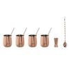 Stainless Steel Cocktail Set - Home ESPRIT - Intense Copper - 540 Ml - 8.5x8.5x11 Cm - Multicolor