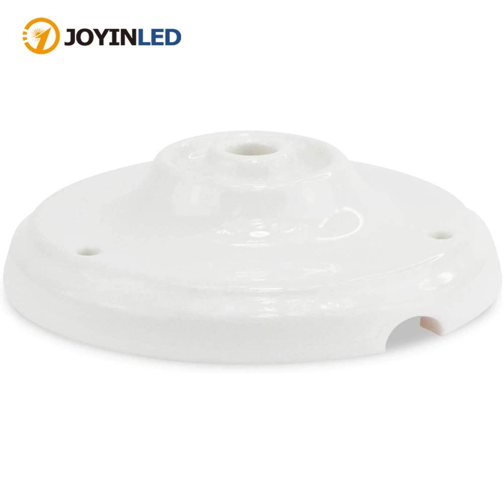 JOYINLED Lamps Canopy Antique Porcelain 105MM Ceramic Cover for Pendant Lights Holder Lamp Base Indoor and Outdoor Black White