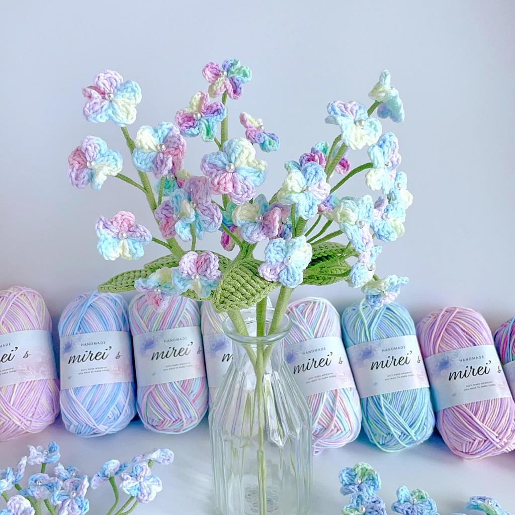 Millais Cotton Medium 10 Crochet Knitting Gradient Yarn, Weight, Balls, Approx. 40g/128m, (10-Color Set)