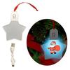 Light Up Hanging Ornaments Rechargeable DIY Acrylic Blank Pendant Charm with Rope for Festival Wedding Party Home Decor