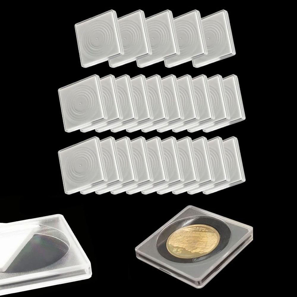 20pcs/pack Clear Medal Collection Case Storage Box Gaskets Organizer New Container Boxes