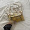 Vintage Chinese Style Chain Crossbody Casual Daily Commute Small Square Shoulder Handbag
