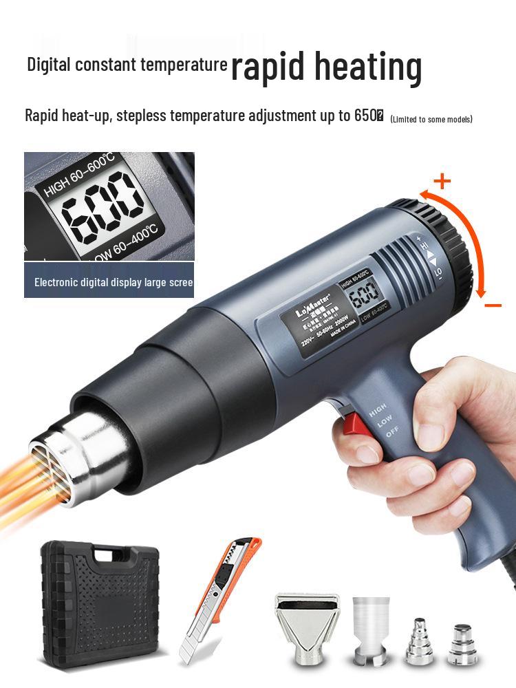 High-Power Portable Digital Heat Gun for Electronics Repair & Heat Shrink Film