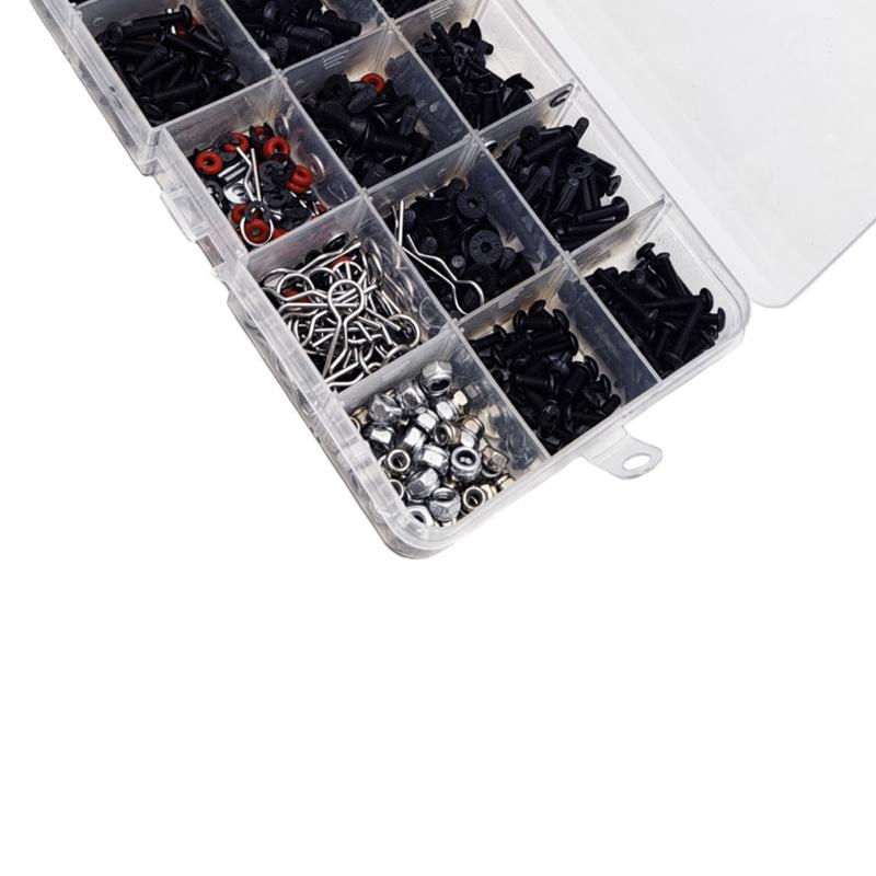 500Pcs Screws Box Set for 1/10 HSP Traxxas Trx4 Tamiya HPI Kyosho D90 SCX10 Remote Control RC Car
