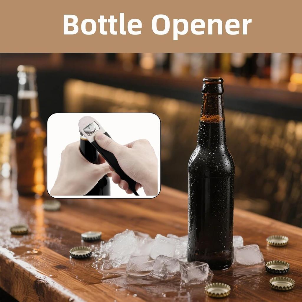 2 Pack Adjustable Jar Opener for Weak Hands, Stainless Steel Can Opener & Beer Bottle Opener, jar openers for seniors, Easy Grip Lid Remover for