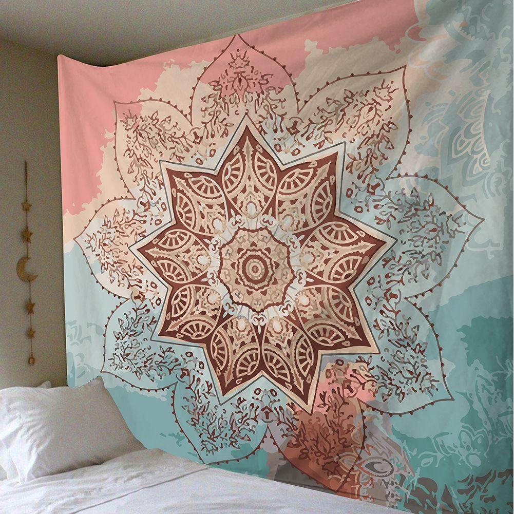 Large Golden Ombre Mandala Wall Tapestry Traditional Indian Hippie Room Decoration Oriental Artist Indian Bedroom Hanging