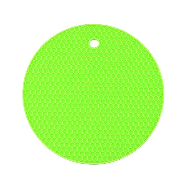 17.5cm Round Heat Resistant Silice Mat Drink Cup Coasters N-slip Pot Holder Table Placemat Kitchen Accessories Onderzetters
