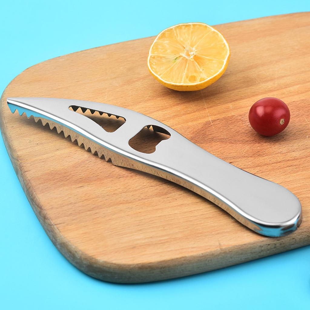 Stainless Steel Fish Scaler 430 Food Grade Heavy Duty Scraper For Kitchen Home Use