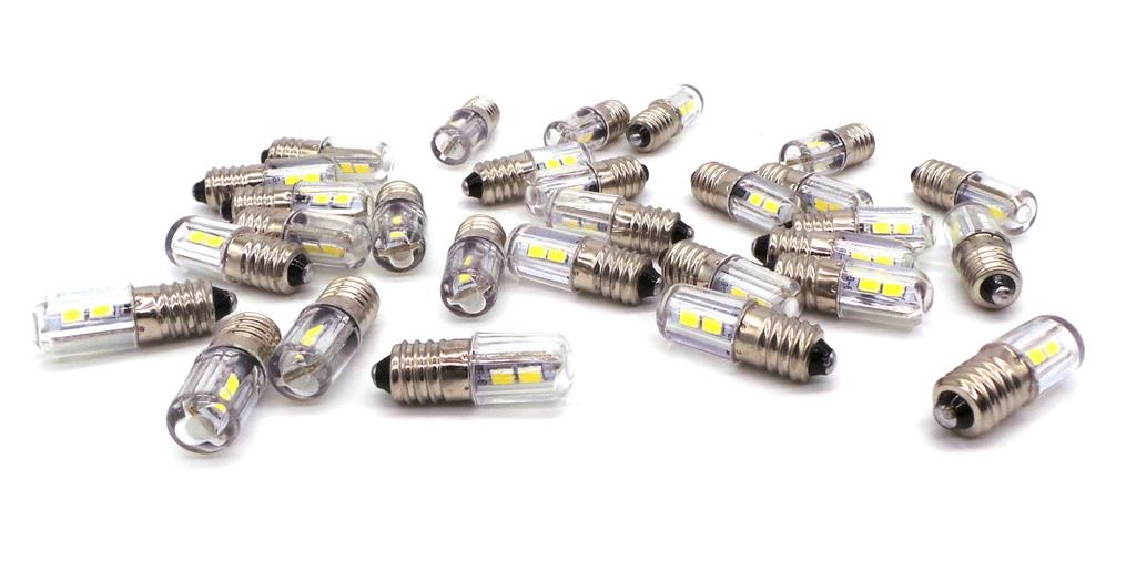 6 Pcs LED Bulb E10 6V 300lm, Off-Road