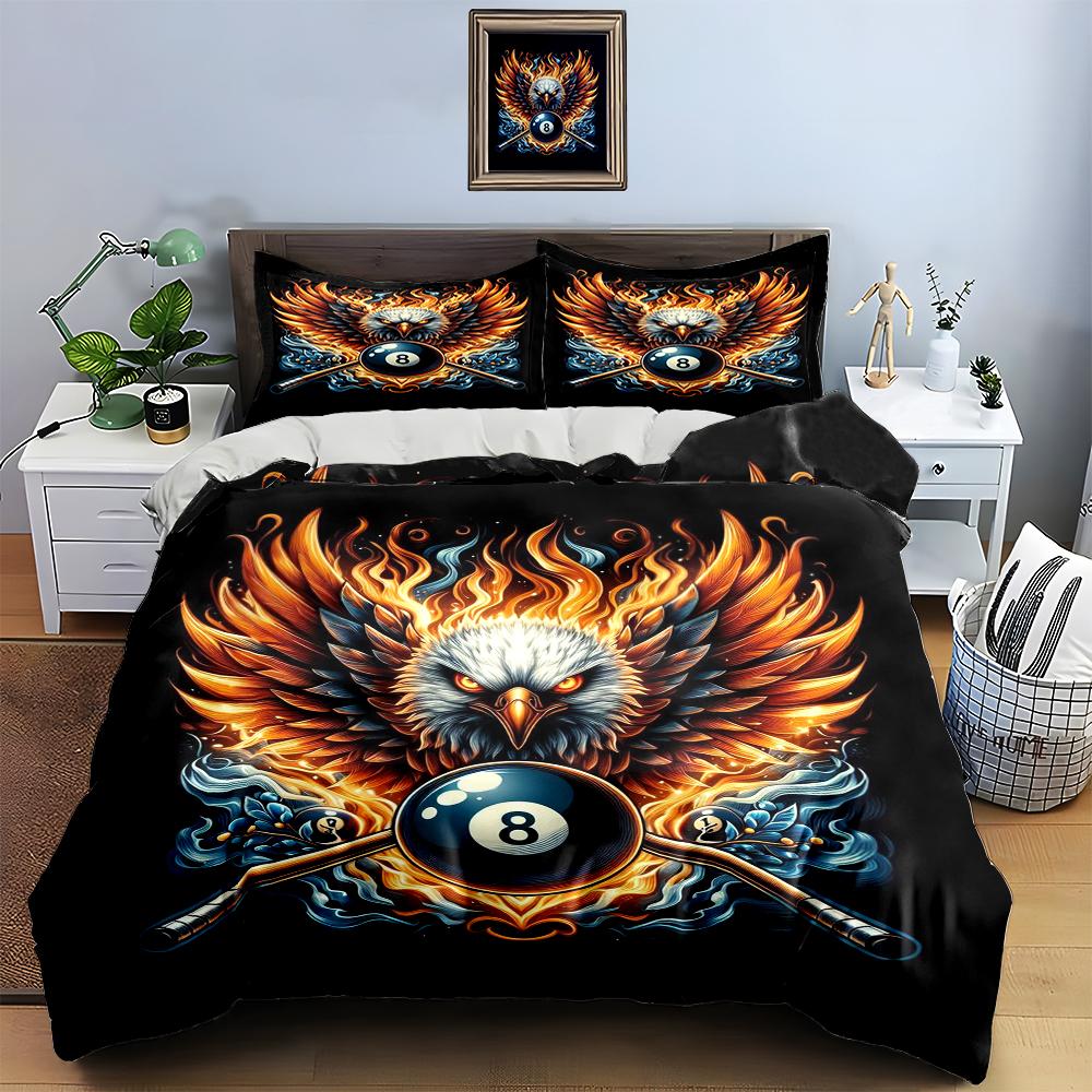 Fiery Eagle Design. Bedding Duvet Cover Sets Duvet Covers Pillowcases Gifts (1 * Duvet Cover 2 * Pillowcases, Without Duvet Insert)