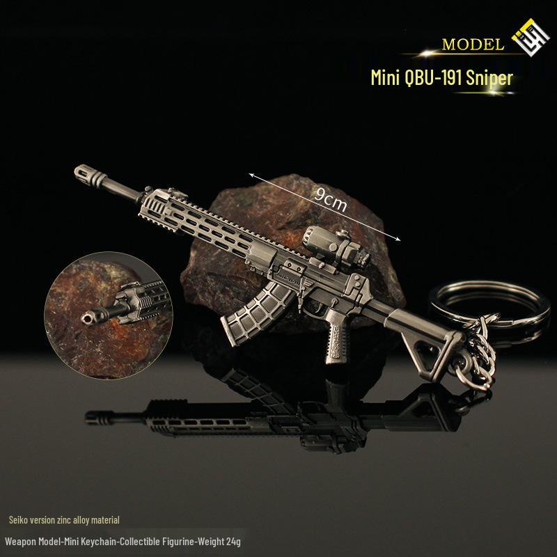 

Міні-брелок з алюмінієвого сплаву Перемога в PUBG : РПГ, Ракетна установка, Desert Eagle, Револьвер, СВД, Підвіска у вигляді пістолета Беретта. Mini