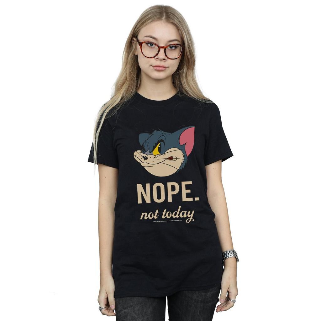 Tom And Jerry Womens/Ladies Nope Not Today Cotton Boyfriend T-Shirt