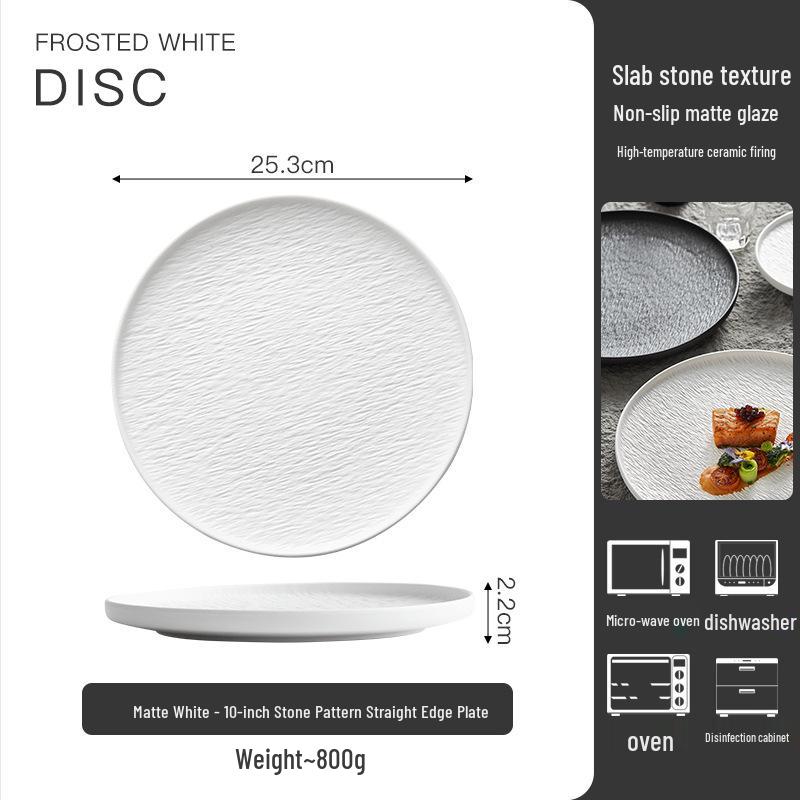 Creative Ceramic Dinner Plate - Ideal for Steak, Pasta, and More