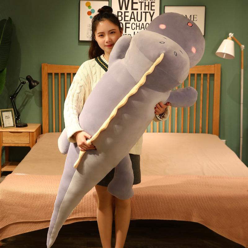 Soft Crocodile & Dinosaur Plush Body Pillow for Girls - Back Cushion & Leg-Clamping Sleeping Doll