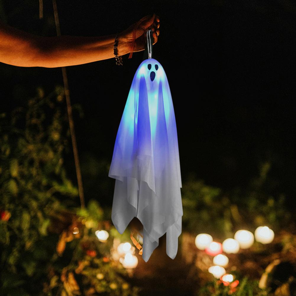 Drinnen Draußen Halloween Requisite Gruselige Halloween Hängegeist Dekoration mit Dynamischem Effekt Einfach zu Installieren für Innen