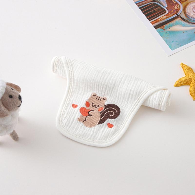 Back Sweat Absorbent Towel High Absorb Back Towel Cartoon Embroidery Cotton Back Cloth Children Unisex Long Sweat Towel