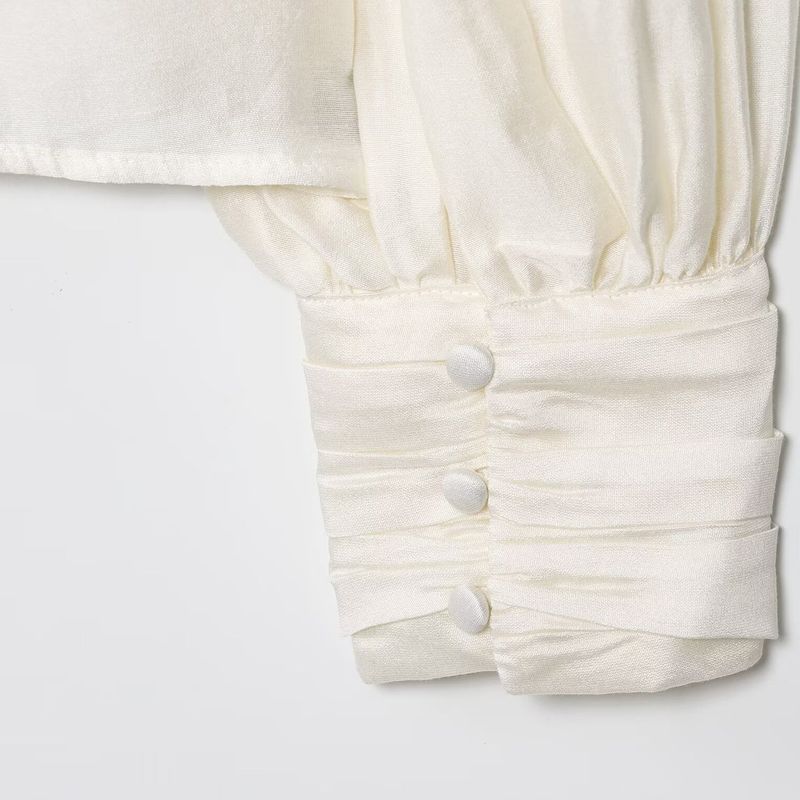 Kaslead New Women Clothes Western Style Fashion Simple and Versatile Draped Top 1297202