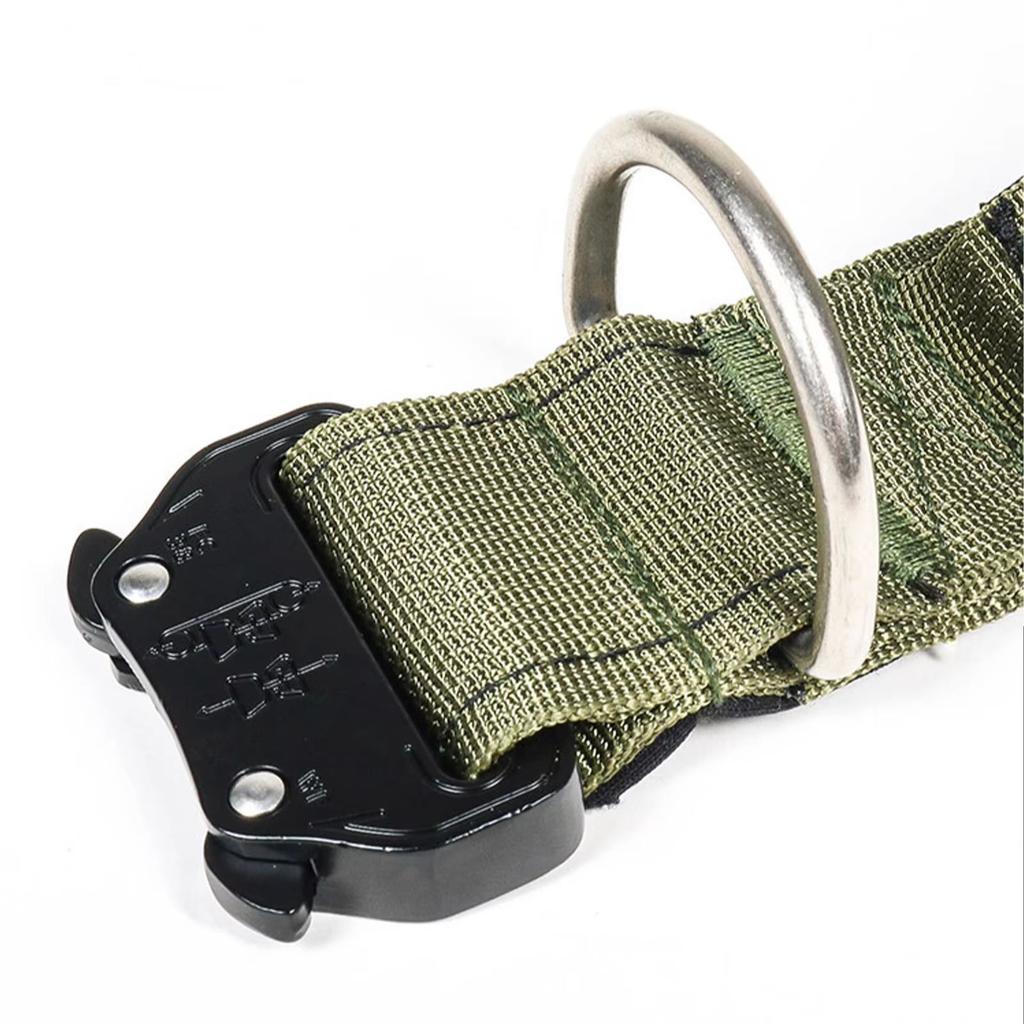 Dog Collar Leash Set Nylon Tactical Dog Collars Rugged Durable Zinc Alloy Buckle Thicken Soft Lining Collar For Medium Big Dogs