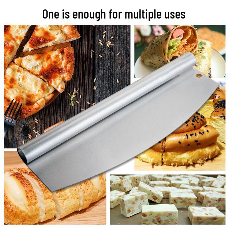 Edelstahl Wiegemesser Pizza- & Gebäckschneider Set