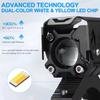 2 stücke Universal Motorrad LED Scheinwerfer Scheinwerfer Nebel Licht 20W 5000 Lms LED Scheinwerfer Dual Farbe Weiß Gelb