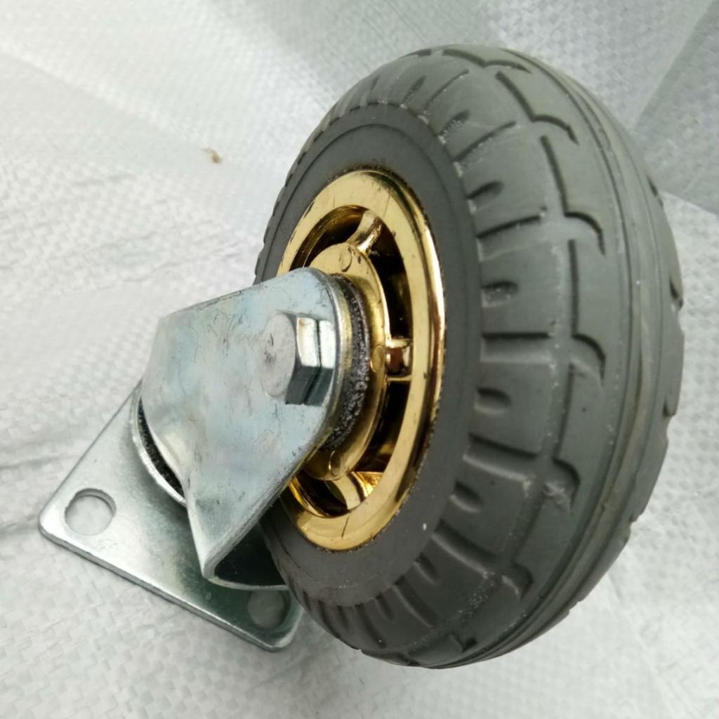 Gray Medium-Sized Silent Swivel Caster Wheel for Furniture and Trolleys