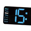 LED Electronic Clock with Time Date Week Temperature Display Silent for Cafe