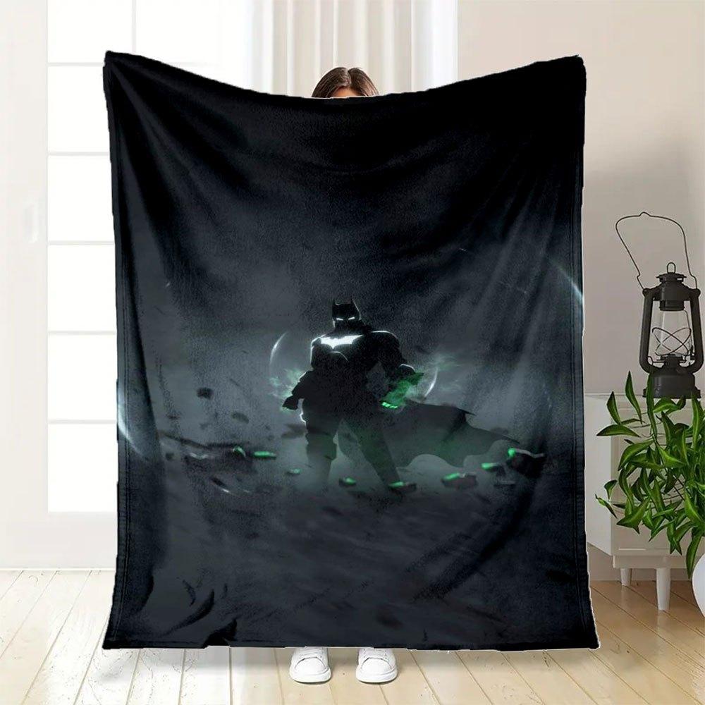 Batman Poster DC Comics Art Print Batman Wall DecorBlanket Flannel Throw Blanket for Sofa, Bed, Travel, Camping, Office, Couch, Chair