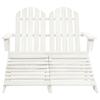 Vidaxl 2-Seater Adirondack Garden Chair with Footrest, Fir