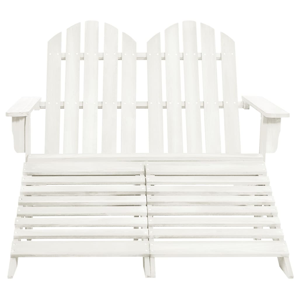 Vidaxl 2-Seater Adirondack Garden Chair with Footrest, Fir