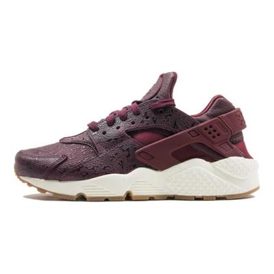 Air Huarache Run Premium Women Sneakers Red Night-Maroon Night-Maroon-Sail 683818-600