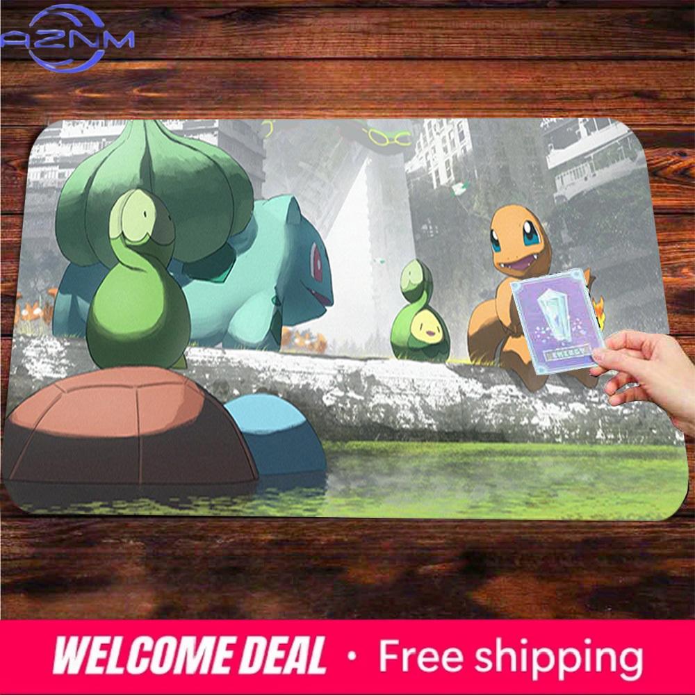 Pokemon Starters NonSlip Washable Gaming Desk Mat 30x80x0.2cm