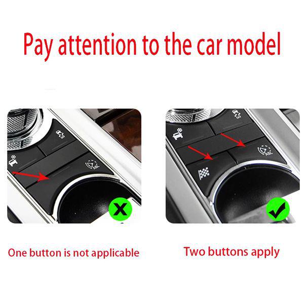 Jaguar XF Gear Shift Button Cover Stickers (7-Piece Set)